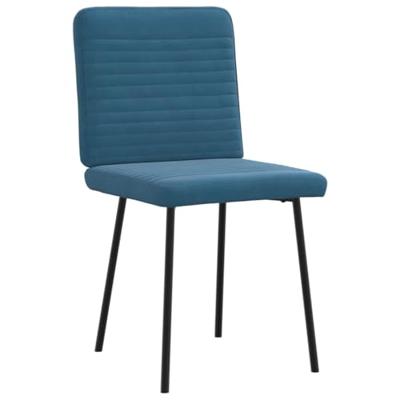 Eetkamerstoelen 2 st fluweel blauw