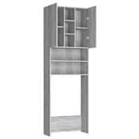 Wasmachinekast 64x25,5x190 cm grijs sonoma eikenkleurig - thumbnail