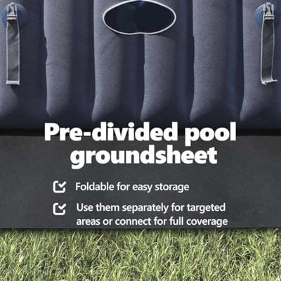 VidaXL Zwembad grondzeil zwart 420 x 220 x 0,1 cm niet-geweven stof