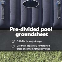 VidaXL Zwembad grondzeil zwart 420 x 220 x 0,1 cm niet-geweven stof - thumbnail