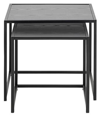Bendt Bijzettafel 'Holger' set van 2 stuks, kleur Zwart - thumbnail