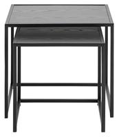 Bendt Bijzettafel 'Holger' set van 2 stuks, kleur Zwart - thumbnail