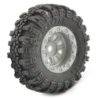 FTX - Outback Mini Swamper Tire & Wheel Set - Grey (4Pc) (FTX8859G) - thumbnail
