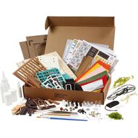 Creativ Company Diy miniatuur kamer, koffiehoek, h: 19 cm, l: 22,6 cm, b: 19,4 cm, 1 stuk - thumbnail