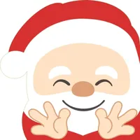 Duni dunisoft servet silhouette hello santa 33x33cm wit, rood 12 stuks - thumbnail