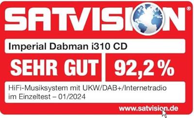 Imperial DABMAN i310 CD Hybride micro Hifi Systeem DAB+ / FM / Internet / Bluetooth Zwart - 22-329-00