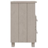 Nachtkastjes HAMAR 2 st 40x35x62 cm massief grenenhout wit - thumbnail