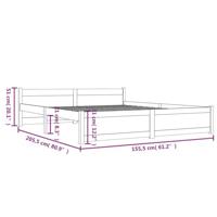 Bedframe massief hout 150x200 cm - thumbnail