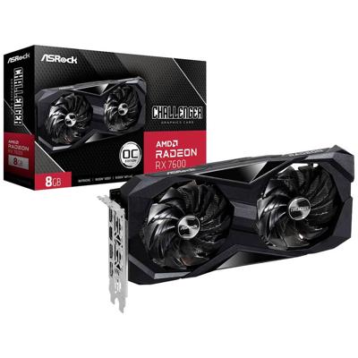 Asrock Challenger 90-GA41ZZ-00UANF videokaart AMD Radeon RX 7600 8 GB GDDR6