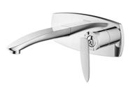 Wastafelmengkraan Inbouw Sapho Veneta 1-hendel Uitloop Recht 18.5 cm Chroom Sapho - thumbnail