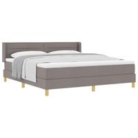 Boxspringbed met matras Taupe 200 x 180 cm Polyester - thumbnail