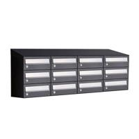 Allux Hive Set 4-Breed, 3-Hoog Met Dak Zwart - 40030070_4x3d - thumbnail