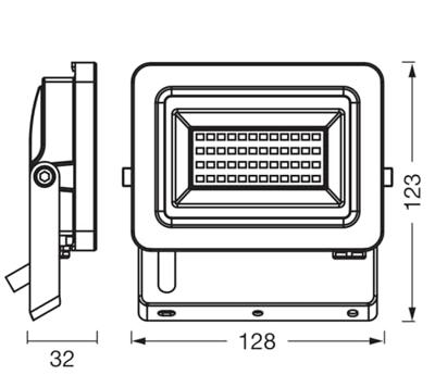 OSRAM HOMELIGHTING Floodlight EA 10W 840 Dark Grey 4099854429491 Buitenschijnwerper