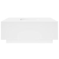 Salontafel 100x100x40 cm bewerkt hout wit - thumbnail