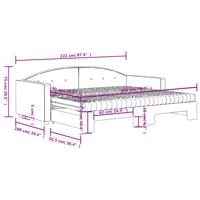 Slaapbank onderschuifbed en matrassen 90x190 cm fluweel zwart - thumbnail