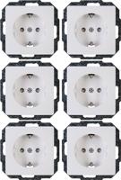 Kopp 920702011 Wandcontactdoos met randaarde Inzetstuk Paris Wit 6 stuk(s) - thumbnail