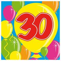 30 jaar servetten balloons - 20 stuks - thumbnail