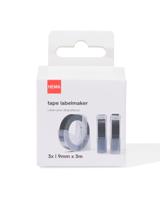 HEMA Navulset labelmaker tape 9mmx3m zwart - 3 stuks - thumbnail