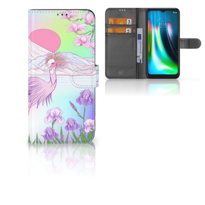 Motorola Moto G9 Play | E7 Plus | Telefoonhoesje | Met pasjeshouder | Bird