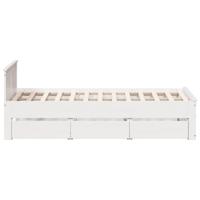 Bedframe zonder matras met hoofdbord grenenhout wit 180x200 cm - thumbnail