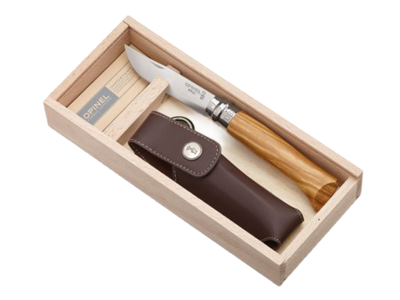 Opinel N°08 Olive Luxury Giftbox Zakmes Olive