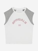 Nik&Nik zomer rib top meisjes - off wit / grijs - Officials - thumbnail