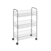 Tomado-Metaltex Tomado metaltex keuken/badkamer opbergtrolley lugano 41x23x63 cm wieltjes - thumbnail