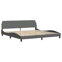 Bedframe zonder matras "Hanko" stof donkergrijs 200x200 cm - thumbnail
