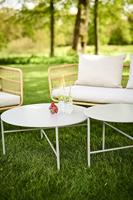 Mila metalen tuin salontafel grijs - Ø 50 cm - thumbnail