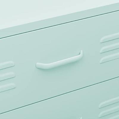VidaXL Ladekast 80x35x101,5 cm staal mintkleurig VidaXL Ladekast 80x35x101,5 cm staal mintkleurig