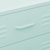 Ladekast 80x35x101,5 cm staal mintkleurig - thumbnail