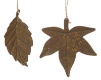 2 blad metaal antiek hang a2 12 cm bruin KSD - Ksd - thumbnail