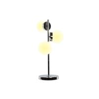 Bureaulamp DKD Home Decor 26 x 26 x 59 cm Kristal Zilverkleurig Metaal Wit 220 V 50 W 23 x 23 x 49 cm - thumbnail