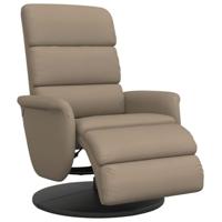 Fauteuil verstelbaar met voetensteun kunstleer cappuccinokleur - thumbnail