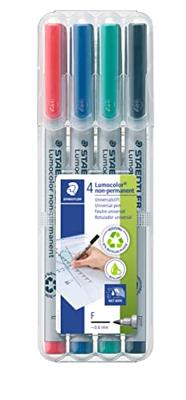 Staedtler Foliestift Lumocolor® 316 WP4 Rood, Blauw, Groen, Zwart