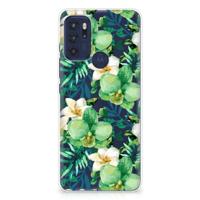 Motorola Moto G60s | TPU Case | Orchidee Groen - thumbnail