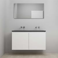 On-Line Badkamermeubelset - 120 cm - Voorgemonteerd - Greeploze Ladestructuur - Acryl Wastafel - zonder Kraangat - Spiegel - Hoogglans Wit - V01 - thumbnail
