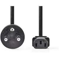 Voedingskabel | Stekker Type K (DK) - IEC-320-C13 | 2,0 m | Zwart - thumbnail