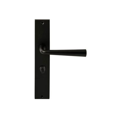 Hardbrass Deurkruk Mikonos op rechthoekig langschild WC63/8mm - zwart Hardbrass Deurkruk Mikonos op rechthoekig langschild WC63/8mm - zwart