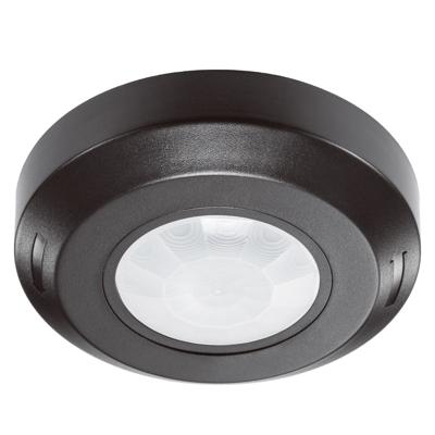 PIR bewegingssensor met schemerschakelaar - 360° - Opbouw - 8 meter bereik - Maximaal 200 Watt - IP20 voor binnen - Zwart