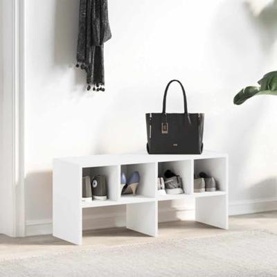 VidaXL Schoenenrek stapelbaar 89,5x30x40 cm wit VidaXL Schoenenrek stapelbaar 89,5x30x40 cm wit