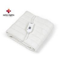 RoyalTextile - Swiss Nights Elektrische Deken - 1- en 2-persoons - Elektrische Deken 90W White - 140 x 150 - thumbnail