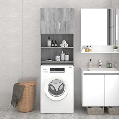VidaXL Wasmachinekast 64x25,5x190 cm grijs sonoma eikenkleurig