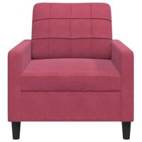 Fauteuil 60 cm fluweel wijnrood - thumbnail