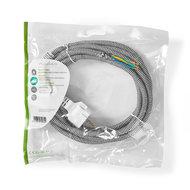 Stroomkabel Strijkijzers | Schuko Plug - Open Kabeleinde | 3,00 m | Zwart - thumbnail