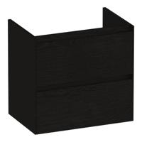 Brauer Inspire - Onderkast Ondiep - 60 cm - met 2 Softclose Lades Greeploos en 1 Sifon Uitsparing - Timber Black - thumbnail