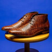 Brown Reptile High Lureaux - Handgemaakte Nette Schoenen Voor Heren - thumbnail