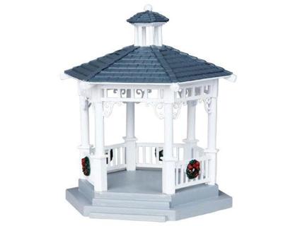 Plastic gazebo with decorations - Lemax