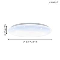 Eglo PlafondlampGiron-S 57cm wit - 97541 - thumbnail