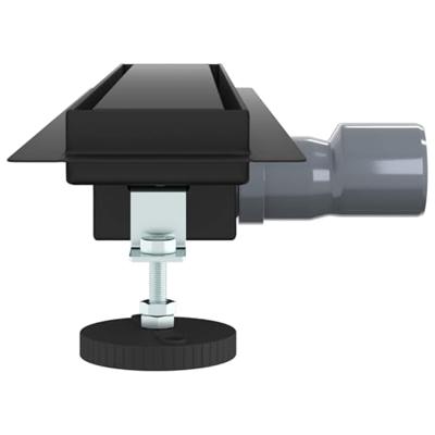 VidaXL 2 in 1 doucheafvoer zwart 60 cm roestvrij staal 304